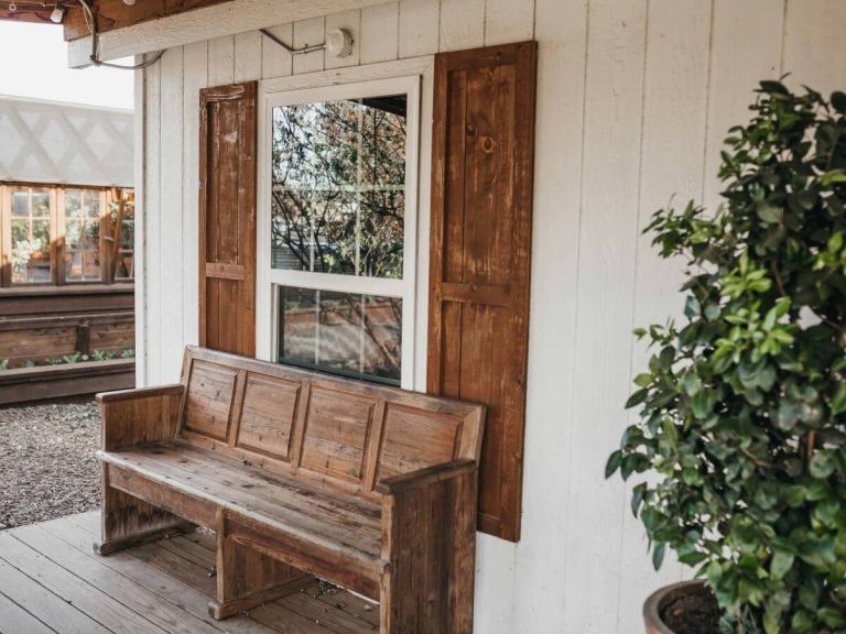 Cozy home decorated with natural materials like wood, stone accents, and woven textiles